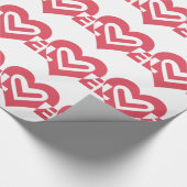 Liefde in Cherry Pink Cadeaupapier (Hoek)