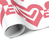 Liefde in Cherry Pink Cadeaupapier (Rol Hoek)