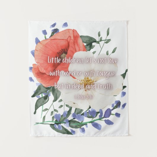 Liefde in de daad tapijt wandkleed (Voorkant)