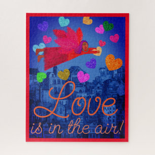 Liefde in de lucht engel en harten Valentijn Legpuzzel