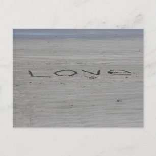 Liefde in de zand-postkaart briefkaart