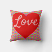 Liefde in een rood hart kussen (Achterkant)