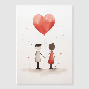 Liefde in eenvoud magnetische uitnodiging