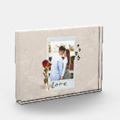 Liefde in Elegant Script Foto met Hart (Links)