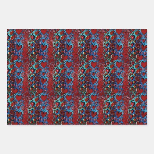 Liefde in elke hartslag inpakpapier vel (Voorkant 3)