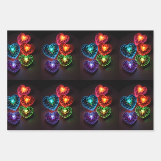 Liefde in elke hartslag inpakpapier vel (Voorkant)