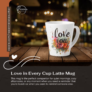 Liefde in elke kop Latte mok