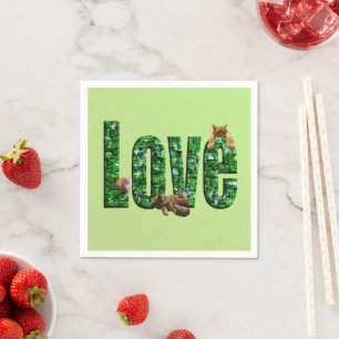Liefde in elke Spint: Kittens spelen op woordliefd Servet