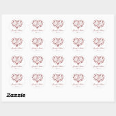 Liefde in elke taal in Red Envelope Seal Ronde Sticker (Vel)