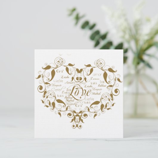 Liefde in elke uitnodiging tot het indienen van ta (Staand voorkant)