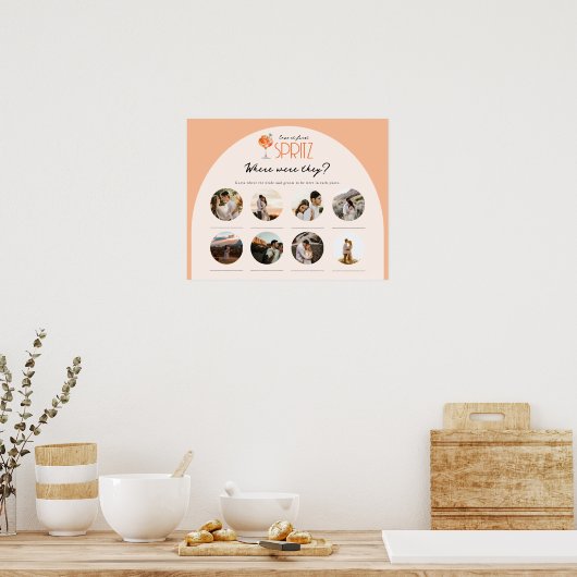 Liefde in First Spritz Waar waren ze? | Liggend Poster (Keuken)