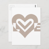 Liefde in grijs briefkaart (Voorkant / Achterkant)