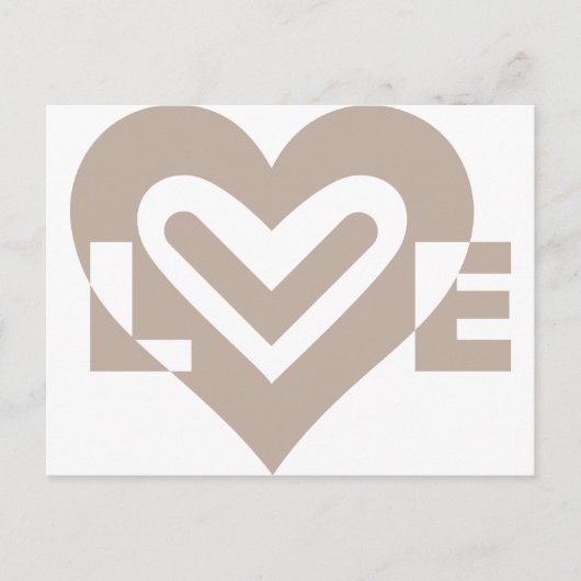 Liefde in grijs briefkaart (Voorkant)