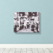 Liefde in haar handen kat canvas afdruk (Insitu (Houten vloer))