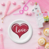 liefde in hart valentijn papieren bordje (Feest)