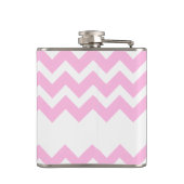 Liefde in het Japans met roze Chevron Patroon Heupfles (Achterkant)