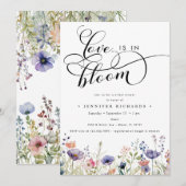 Liefde in het Vrijgezellenfeest Bloom Kaart (Voorkant / Achterkant)