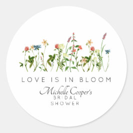 Liefde in het Vrijgezellenfeest Bloom Ronde Sticker