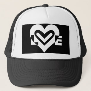 Liefde in het wit trucker pet
