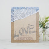 Liefde in het zand geschreven Letterhead Custom Briefhoofd (Staand voorkant)