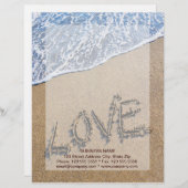 Liefde in het zand geschreven Letterhead Custom Briefhoofd (Voorkant / Achterkant)