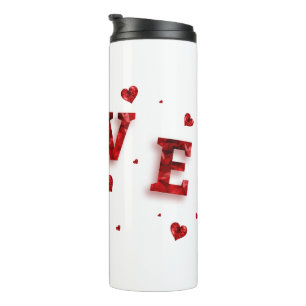 Liefde in je hart thermische tumbler thermosbeker