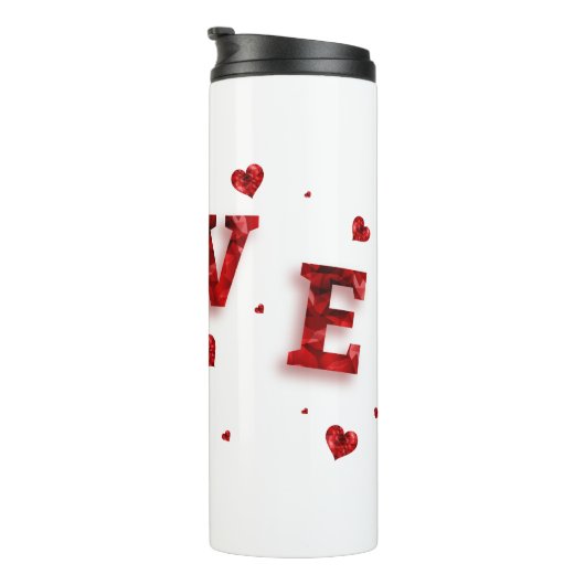 Liefde in je hart thermische tumbler thermosbeker (Geroteerd rechts)