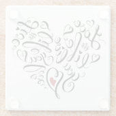 Liefde in je leven glazen onderzetter (Achterkant)