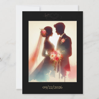Liefde in kleur plat save the date kaart