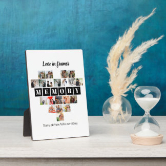 Liefde in lijstjes Hart 20 foto collage Romantisch Fotoplaat