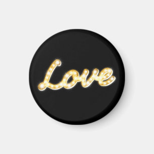 Liefde in Marquee Lights Magnet Magneet