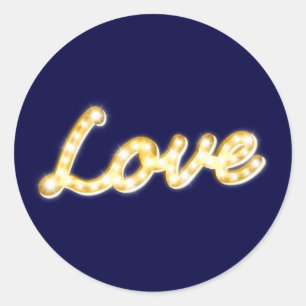 Liefde in marquee Lights Sticker - marine
