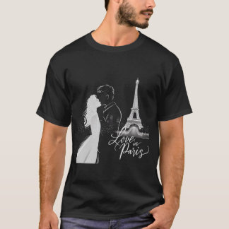 Liefde in Parijs: een tijdloze kus onder de Eiffel T-shirt