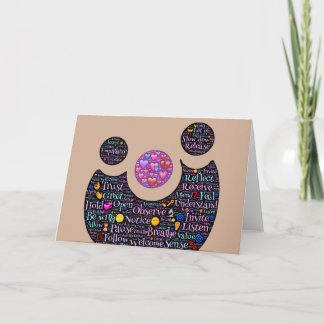 Liefde in relatiewenskaart met envelop kaart