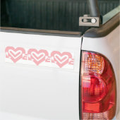 Liefde in roze bumpersticker (Op Truck)