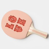 Liefde in roze tafeltennisbatje (Zijkant)