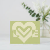 Liefde in Sage Green Briefkaart (Staand voorkant)