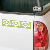 Liefde in Sage Green Bumpersticker (Op Truck)
