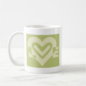Liefde in Sage Green Koffiemok (Links)