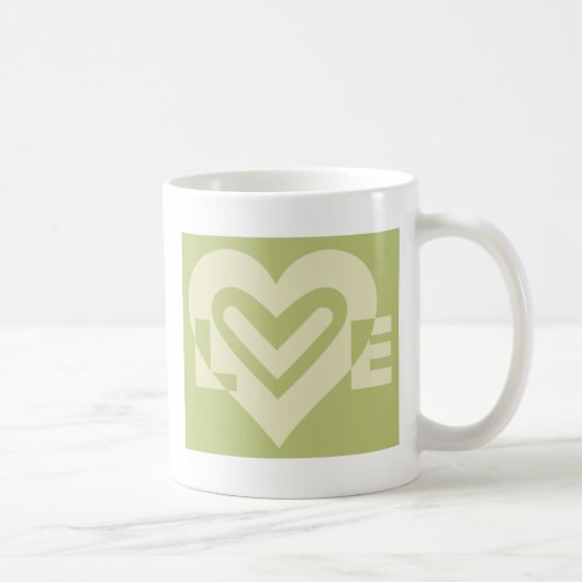 Liefde in Sage Green Koffiemok (Rechts)