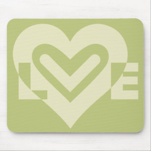 Liefde in Sage Green Muismat