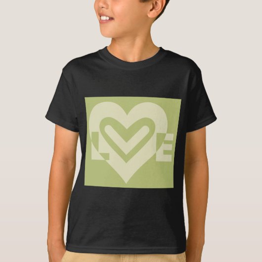 Liefde in Sage Green T-shirt (Voorkant)