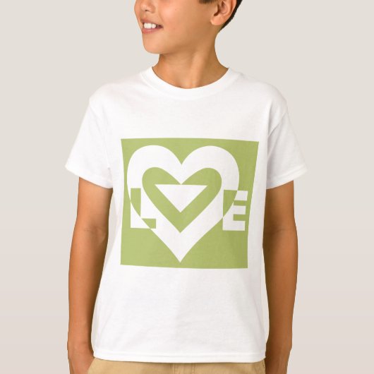 Liefde in Sage Green T-shirt (Voorkant)