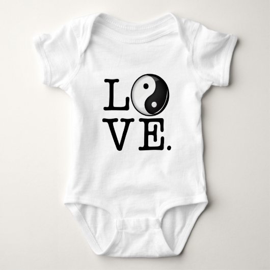 Liefde in Saldo Shiny Yin Yang Symbol Romper (Voorkant)