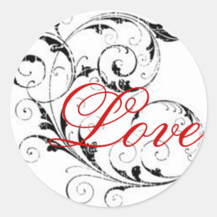 Liefde in Scroll Sticker