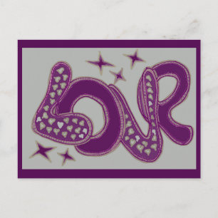 Liefde in stijl van de jaren '60 briefkaart