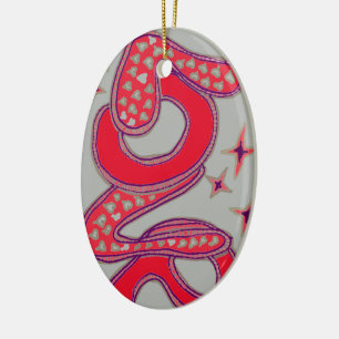 Liefde in stijl van de jaren '60 keramisch ornament