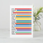 LIEFDE IN VELE TALEN FEESTDAGENKAART (Staand voorkant)