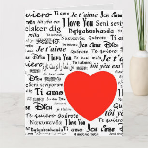 Liefde in vele talen kaart