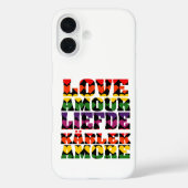 Liefde in verschillende talen Dark Rainbow Case-Mate iPhone Case (Achterkant)